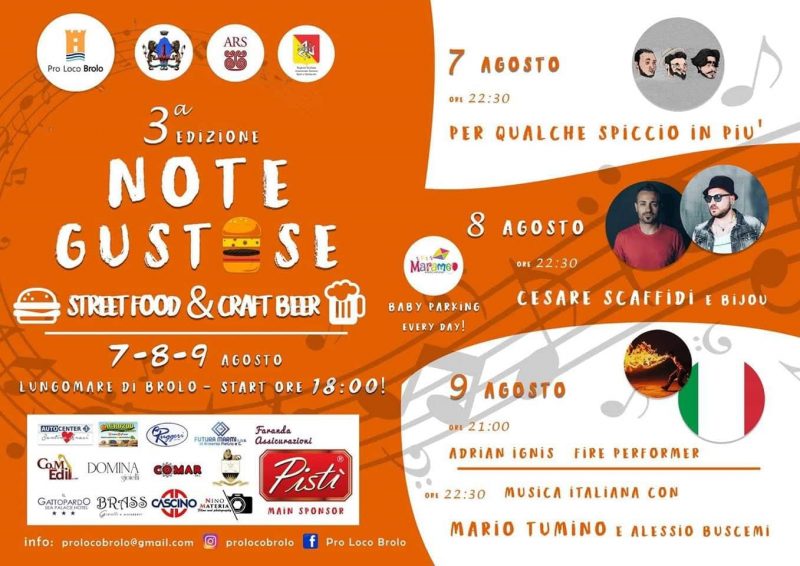 Street Food, birra artigianale e musica: al via “Note Gustose” a Brolo
